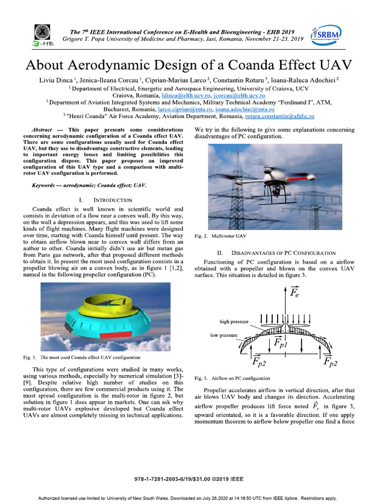 About Aerodynamic Design of A Coanda Effect UAV | PDF | Technology ...
