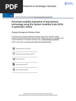 Perceived Usability Evaluation of Educational Technology Using The System Usability Scale (SUS) : A Systematic Review