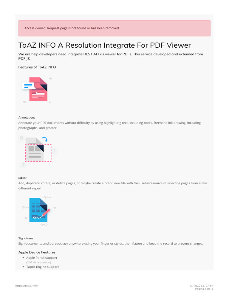 ToAZ INFO A Resolution Integrate For PDF Viewer | PDF | Ios | I Cloud