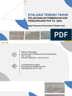 Laporan Pemantauan Dan Evaluasi Progress Pelaksanaan Kegiatan Pembinaan Penyelenggaraan Kawasan Permukiman