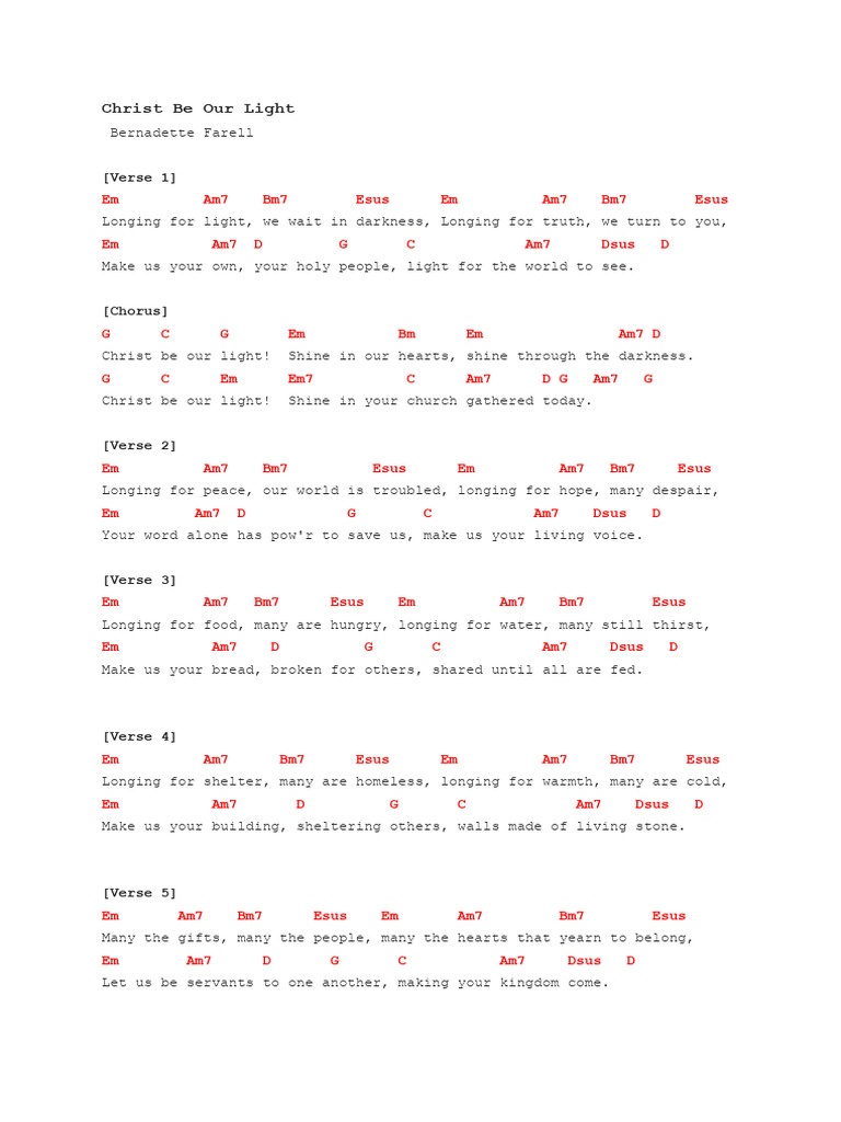 Christ be our light pdf