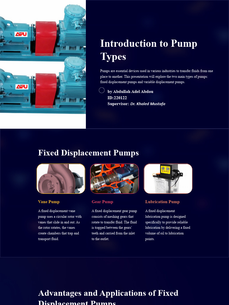 Introduction to Pump Types PDF Pump Gear