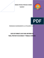 Guía de Formato Apa para Tesis, Proyecto y Trabajo Dirigido