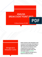 Analisa Break Event Point (Bep) : M. Fahrie Dwintara, S.E, MM