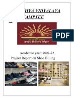 Kendriya Vidyalaya Kamptee: Project Report On Shoe Billing