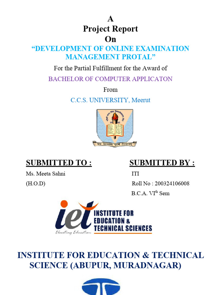 Online Examination Management Portal | PDF