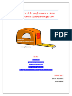 Mesure de La Performance de La Fonction Du Contrôle de Gestion