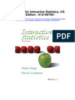 Test Bank For Interactive Statistics 3 e 3rd Edition 0131497561