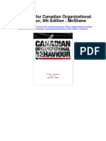Test Bank For Canadian Organizational Behaviour 8th Edition Mcshane