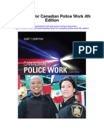 Test Bank For Canadian Police Work 4th Edition