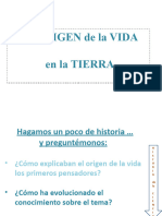 ABIOGENESIS y BIOGENESIS El Origen de La Vida en La Tierra