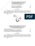 Class Test - 1 (Fluid Mechanics I)