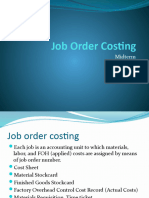 Job Order Costing