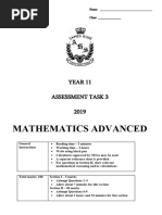 James Ruse 2019 2U Prelim Yearly & Solutions