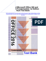 Illustrated Microsoft Office 365 and Office 2016 Fundamentals 1st Edition Hunt Test Bank