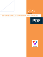 INFORME DE SIMULACRO Multipeligros 31 de Mayo Del 2023