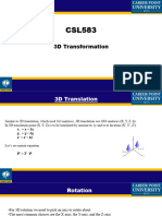 3D Translation & Rotation - Lect - 16