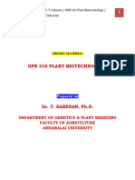 GPB 316 Plant Biotechnology (2+1) - Online Study Material