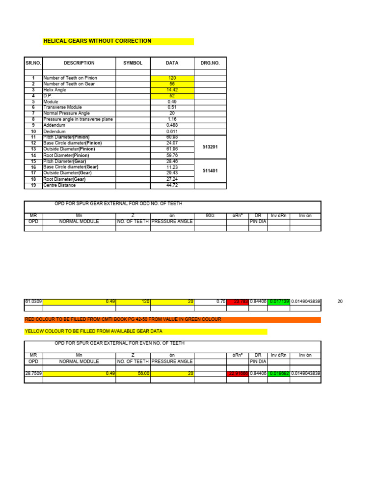 Helical Gear Calculation Download Free PDF Gear Mechanics