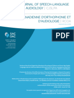 Revue Canadienne D'orthophonie Et Audiologie 2018 Num 42 Vol2