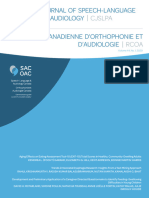 Revue Canadienne D'orthophonie Et Audiologie 2020 Num 44 Vol1