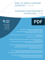 Revue Canadienne D'orthophonie Et Audiologie 2022 Num 46 Vol4