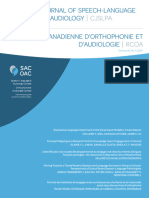 Revue Canadienne D'orthophonie Et Audiologie 2021 Num 45 Vol4