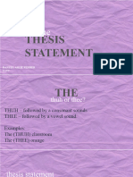 Eapp Thesis Statement Outline