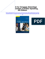 Test Bank For Cengage Advantage Series Essentials of Public Speaking 6th Edition