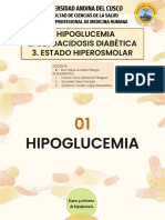 Hipoglucemia 2. Cetoacidosis Diabética 3. Estado Hiperosmolar