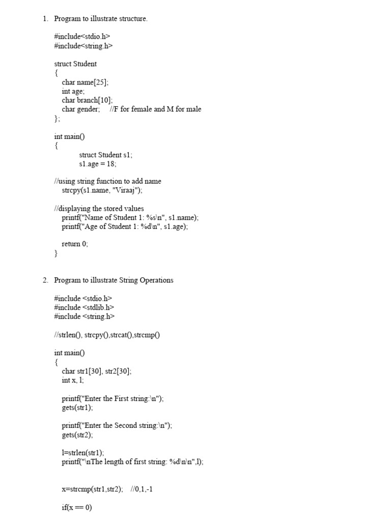 Data Structure Lab program | PDF | String (Computer Science) | Software ...