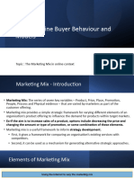 Unit 2: Online Buyer Behaviour and Models: Topic: The Marketing Mix in Online Context