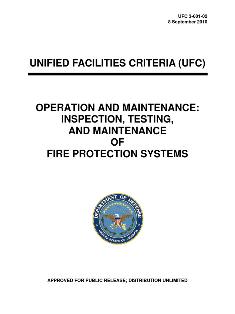 UFC 3-601-02 08 Sep 2010 | PDF | Fire Sprinkler System | United States ...