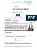 Résumé de Cours Sous Espaces Vectoriels