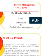 Introduction To Public Project Management