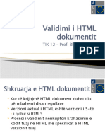 13 - Validimi I HTML Dokumentit