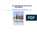 Test Bank For International Economics 15th Edition