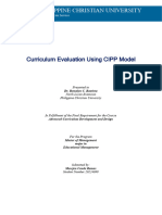 Curriculum Evaluation Using CIPP Model