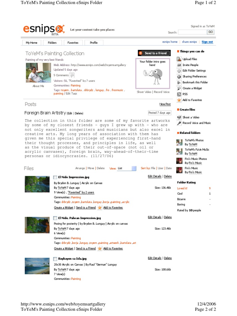 (Esnips) Toyem Gallery | PDF | Tag (Metadata) | Paintings