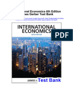International Economics 6th Edition James Gerber Test Bank