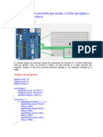 002-Programando Um Botão Que Aciona 2 LEDs em Sequência