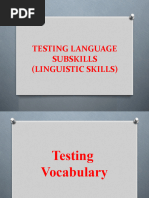 Testing Vocabulary