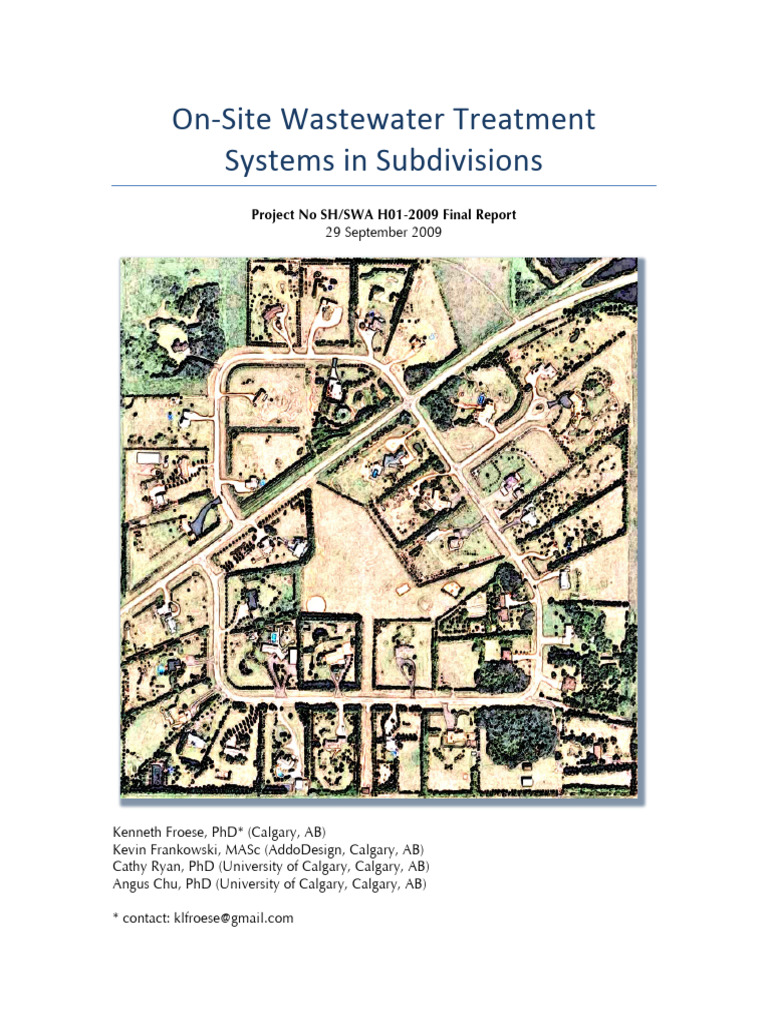 On-Site Wastewater Systems Report | PDF | Sewage Treatment | Sewage