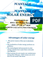 Solar Energy Adv Advantage & Disadvantage