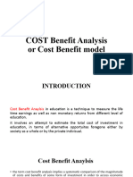 COST Benefit Analysis