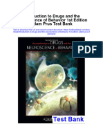 Introduction To Drugs and The Neuroscience of Behavior 1st Edition Adam Prus Test Bank