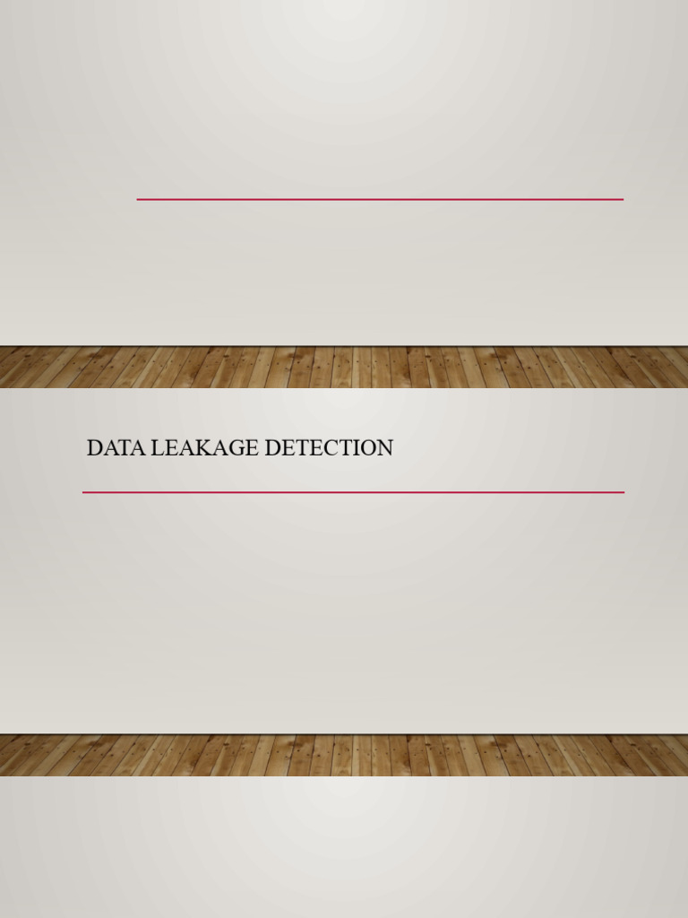 Data Leakage Detection Strategies | PDF | Information Technology ...