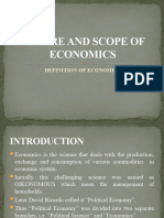 Nature and Scope of Economics