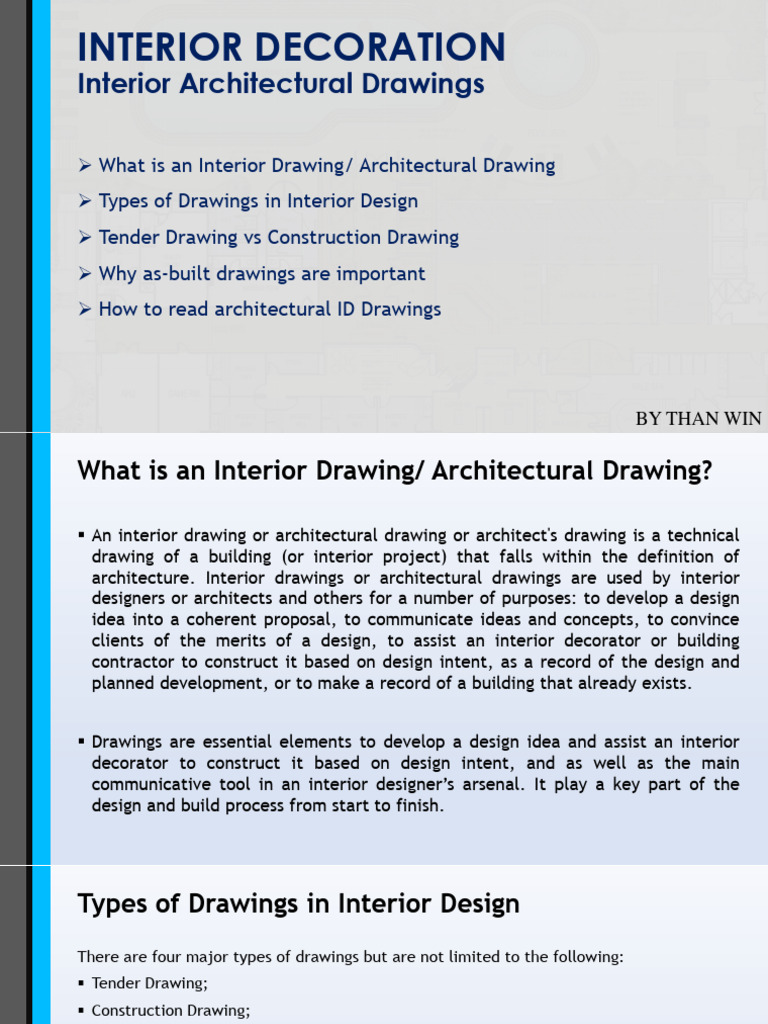 Types of Interior Design Drawings | PDF | Design | Engineering