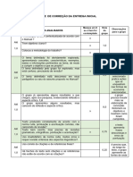 Grade de Correção Da Entrega Inicial Grupo 04: Itens Analisados